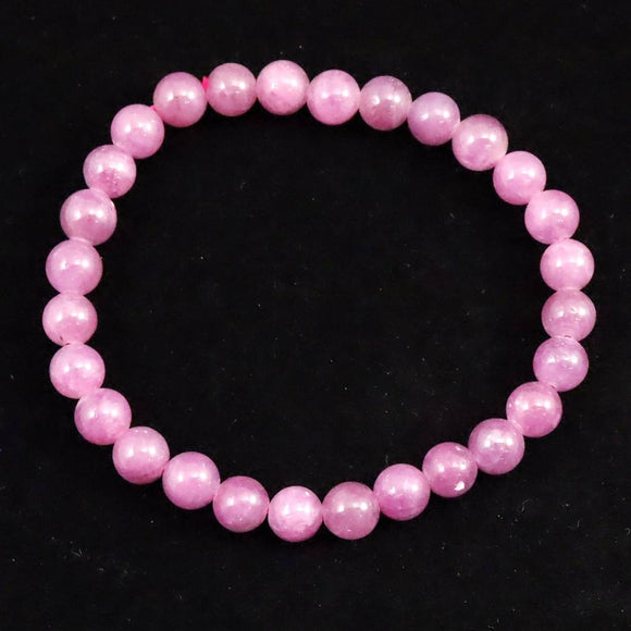 天然ルビー AA+  6.5mm玉 ブレスレット 16.5g　 (ID:28476)