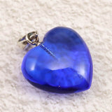 H&E社  シベリアンブルークォーツ 15mmハート ペンダントトップ 2.7g (ID:28622)