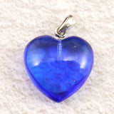 H&E社  シベリアンブルークォーツ 15mmハート ペンダントトップ 2.7g (ID:28622)