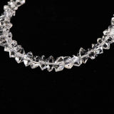 米国NY州産 ハーキマーダイヤモンド 結晶 ビーズ　1連 type.E (ID:28857)