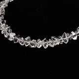 米国NY州産 ハーキマーダイヤモンド 結晶 ビーズ　1連 type.E (ID:28857)