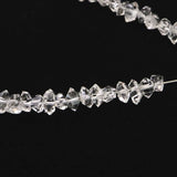 米国NY州産 ハーキマーダイヤモンド 結晶 ビーズ　1連 type.E (ID:28857)