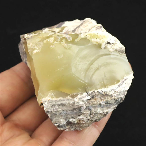 北海道紋別市上藻別　イエローオパール 原石 100.9g (ID:28995)
