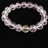 ブラジル産 未処理 クンツァイト 11mm玉ブレスレット 42.5g (ID:29212)