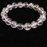 ブラジル産 未処理 クンツァイト 11mm玉ブレスレット 42.5g (ID:29212)