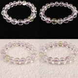 ブラジル産 未処理 クンツァイト 11mm玉ブレスレット 42.5g (ID:29212)