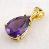 アメジスト 12ｍｍペアシェイプ型　ペンダントトップ 18KGP 1.52g (ID:29217)