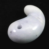 糸魚川翡翠 ラベンダー 30mm勾玉 現代の名工作 証明書付　12.3g (ID:29239)