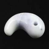 糸魚川翡翠 ラベンダー 30mm勾玉 現代の名工作 証明書付　12.3g (ID:29239)