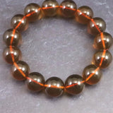 天然琥珀 ミャンマー産 レッドブルーアンバー  12.5mm玉ブレスレット 16.6g (ID:29352)