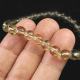 天然シトリン 非加熱 無処理　6.5mm玉ブレスレット 12.0g  (ID:29372)