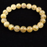 ゴールドルチルクォーツ 3A 9mm玉ブレスレット 24.2g (ID:29509)