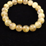 ゴールドルチルクォーツ 3A 9mm玉ブレスレット 24.2g (ID:29509)
