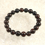 北海道産 ヴァーミリオンオブシディアン（紅十勝） 9.5mm玉ブレスレット 証明書付 20.7g (ID:30242)