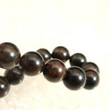 北海道産 ヴァーミリオンオブシディアン（紅十勝） 9.5mm玉ブレスレット 証明書付 20.7g (ID:30242)