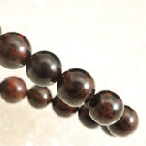 北海道産 ヴァーミリオンオブシディアン（紅十勝） 9.5mm玉ブレスレット 証明書付 20.7g (ID:30242)