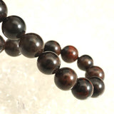 北海道産 ヴァーミリオンオブシディアン（紅十勝） 9.5mm玉ブレスレット 証明書付 20.7g (ID:30242)