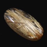 ゴールド タイチンルチル クォーツ 23.5mmオーバル ルース 13.56ct (ID:30334)