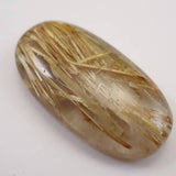 ゴールド タイチンルチル クォーツ 23.5mmオーバル ルース 13.56ct (ID:30334)