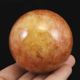 H&E社 ヒマラヤレッドゴールドアゼツライト(AZOZEO)  60mmスフィア 証明書付  325g (ID:30998)