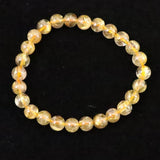 ゴールドタイチンルチルクォーツ 3A 7mm玉ブレスレット 13.0g (ID:31042)