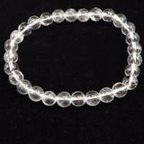 モンドクォーツ タンザニアマスタークォーツ 6.7mmブレスレット 証明書付 11.3g (ID:31118)