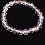 ブラジル産 未処理 クンツァイト 7mm玉ブレスレット 15.3g (ID:31134)