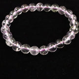 ブラジル産 未処理 クンツァイト 7mm玉ブレスレット 15.3g (ID:31134)