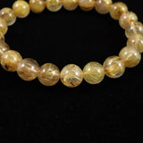 ゴールドルチルクォーツ 3A 9mm玉ブレスレット 22.4g (ID:31250)