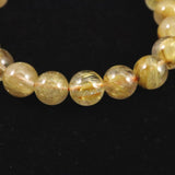 ゴールドルチルクォーツ 3A 9mm玉ブレスレット 22.4g (ID:31250)