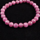 天然ルビー 128面カット  AA+  7mm玉 ブレスレット 19.3g　 (ID:31412)