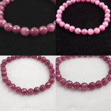 天然ルビー 128面カット  AA+  7mm玉 ブレスレット 19.3g　 (ID:31412)