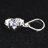 ホワイトトパーズ 5mmラウンド ペンダントトップ　Pt900  0.64ct　type.D (ID:31469)