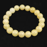 H&E社 サチャロカイエローアゼツライト（AZOZEO) 10mm玉ブレスレット 証明書付 28.1g (ID:31555)
