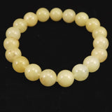 H&E社 サチャロカイエローアゼツライト（AZOZEO) 10mm玉ブレスレット 証明書付 28.1g (ID:31555)