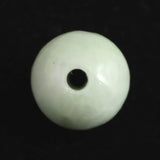 糸魚川翡翠 小滝産 薄緑 9.8mm玉ビーズ 現品 ディレクトリカード付 7.1ct (ID:31604)