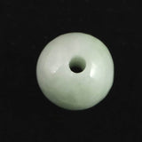 糸魚川翡翠 小滝産 薄緑 9.8mm玉ビーズ 現品 ディレクトリカード付 7.1ct (ID:31604)