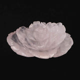 マダガスカル産 ローズクォーツ 薔薇彫刻置物　100mm  218g (ID:31646)