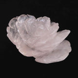 マダガスカル産 ローズクォーツ 薔薇彫刻置物　100mm  218g (ID:31646)