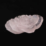マダガスカル産 ローズクォーツ 薔薇彫刻置物　100mm  218g (ID:31646)