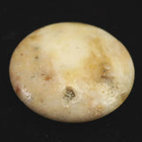 H&E社 ハニー＆クリームアゼツライト(AZOZEO) 30mmソーサー 証明書付 11.0g (ID:31839)