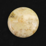 H&E社 ハニー＆クリームアゼツライト(AZOZEO) 30mmソーサー 証明書付 11.0g (ID:31839)