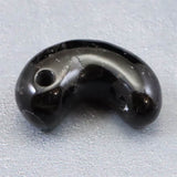 山梨県 黒平鉱山産 黒水晶 30mm 勾玉　ディレクトリカード付 9.9g (ID:31998)