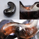 山梨県 黒平鉱山産 黒水晶 30mm 勾玉　ディレクトリカード付 9.9g (ID:31998)
