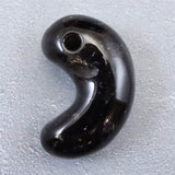 山梨県 黒平鉱山産 黒水晶 30mm 勾玉　ディレクトリカード付 9.9g (ID:31998)
