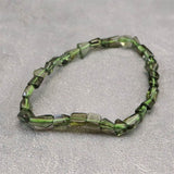 モルダバイト　原石ラフカット ブレスレット 鑑別書付　5.07ｇ (ID:32014)
