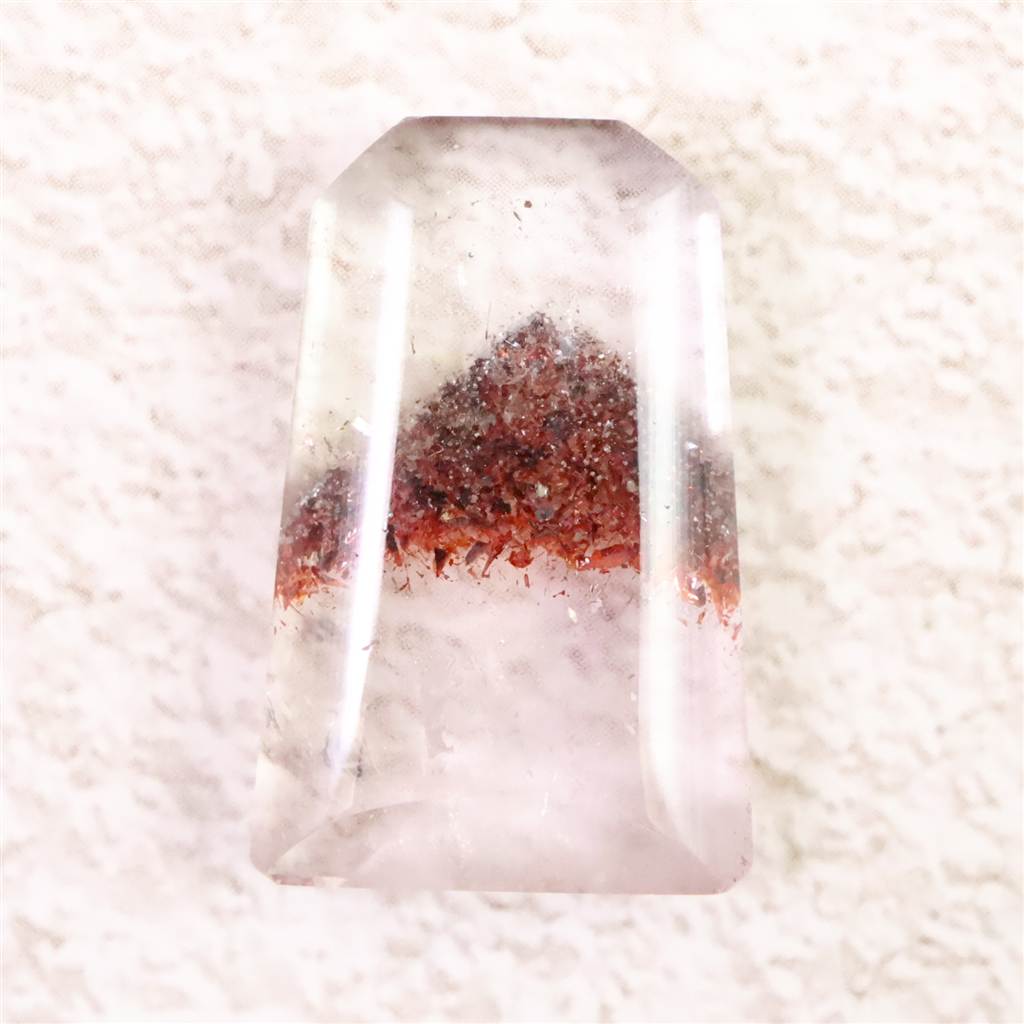 ストロベリークォーツ ファントム 5A 21X14mm ルース 13.8ct (ID:32156