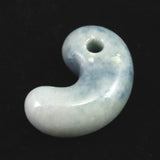 糸魚川翡翠  小滝産 33mm　勾玉 ブルー  ディレクトリーカード付 16.19g (ID:32429)