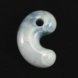 糸魚川翡翠  小滝産 33mm　勾玉 ブルー  ディレクトリーカード付 16.19g (ID:32429)