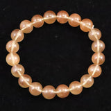 チベット産 ピンクブラウン シラー アンデシン  10mm玉ブレスレット 29.08g (ID:32447)